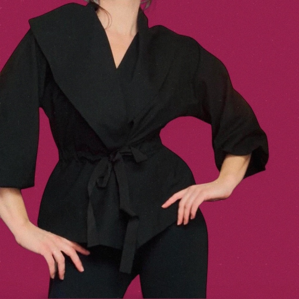 Liz Claiborne Black Peplum Blazer